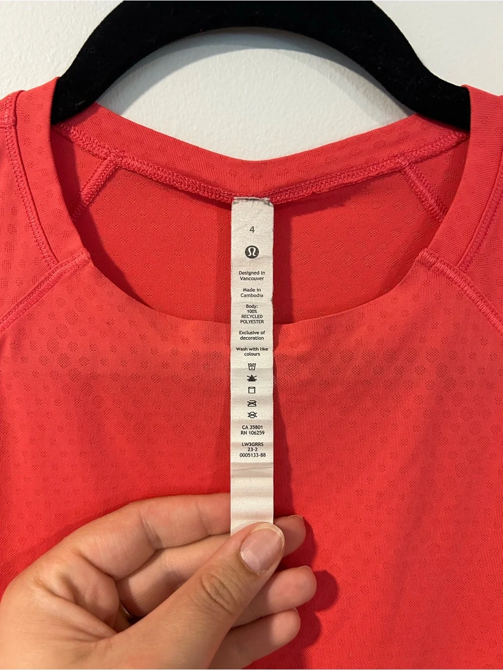 Lululemon Fast and Free Race Length T-Shirt Pink Size 4